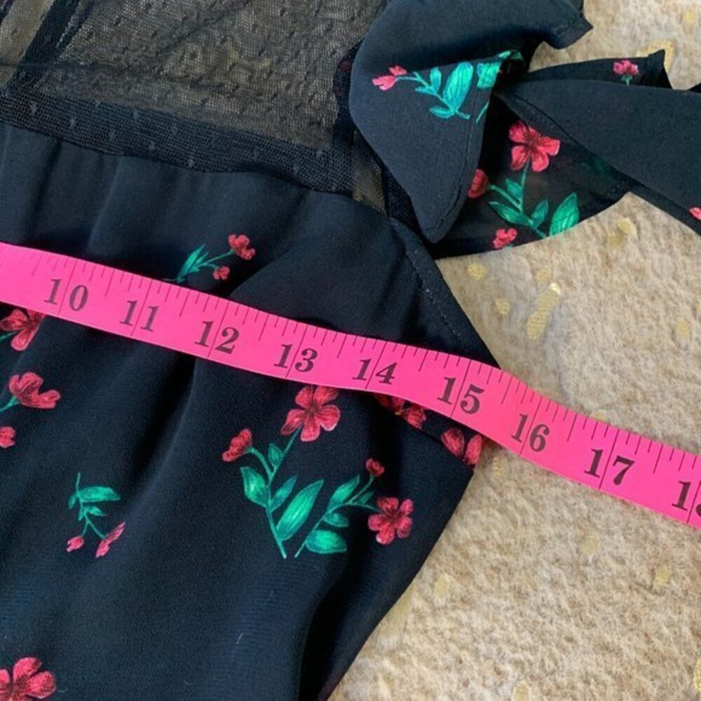 Express Tiered Floral Floor Length Dress - Picture 7 of 11